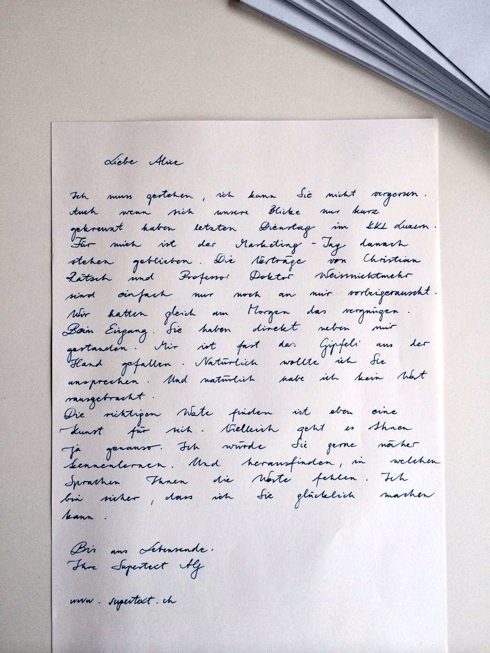 Brief schreiben liebesbrief
