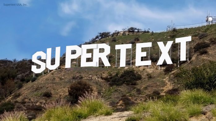 Supertext Hollywood Sign